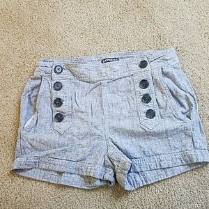 express linen shorts